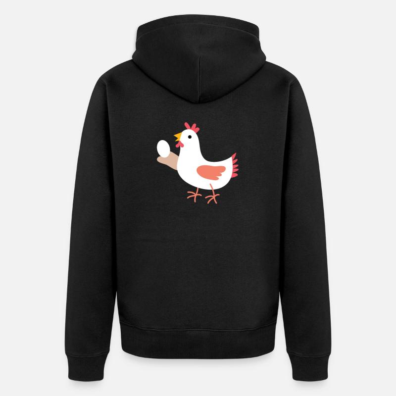 poulet - Veste à capuche bio Premium Unisexe - noir