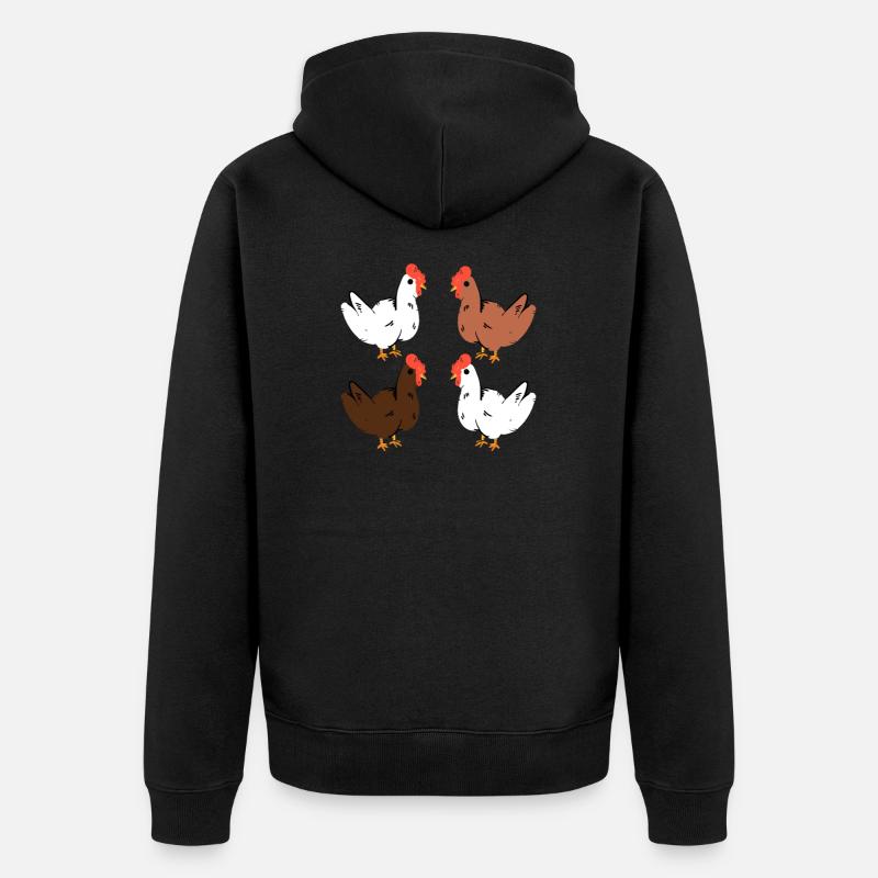 poulet - Veste à capuche bio Premium Unisexe - noir