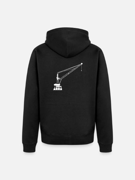 Crane operator - Unisex Premium Organic Zip Hoodie - black