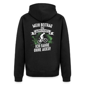 Cyclist rider cyclist bike gift - Unisex Premium Organic Zip Hoodie - black - Back - Nico (187cm)