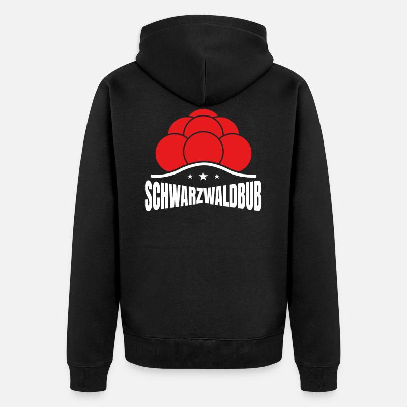Schwarzwald Schwarzwaldbub Geschenk - Unisex Premium Bio Zip Hoodie - Schwarz