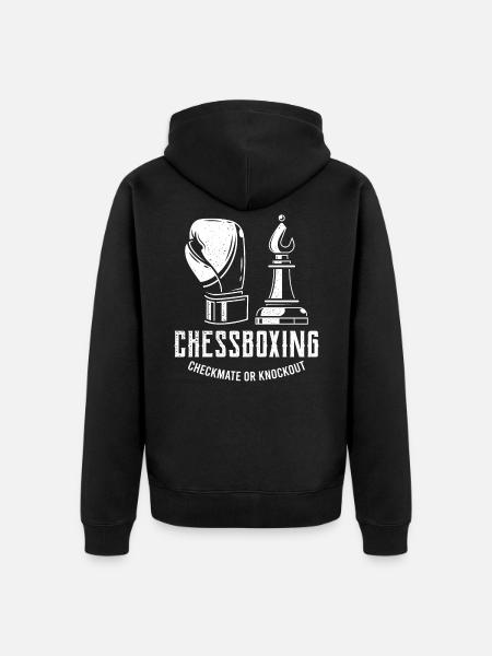 Chessboxing, chess boxing gift - Unisex Premium Organic Zip Hoodie - black