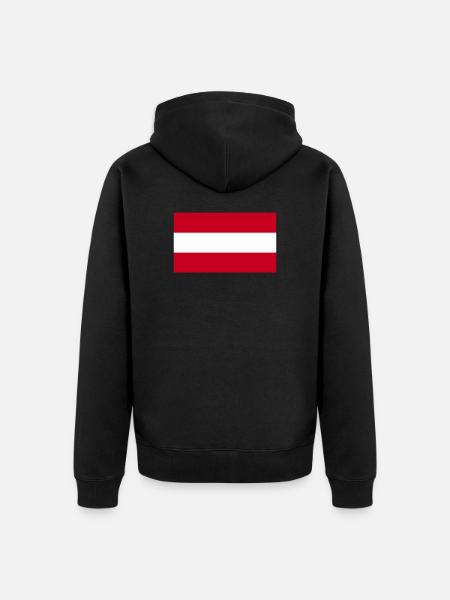 Austria - Unisex Premium Organic Zip Hoodie - black