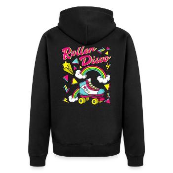 Discothèque à rouleaux - Veste à capuche bio Premium Unisexe - noir - Dos - Nico (187cm)