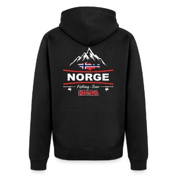 Pêche à la morue en haute mer Norvège Hitra - Veste à capuche bio Premium Unisexe - noir - Dos - Nico (187cm)