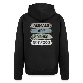 Militants des droits des animaux Bien-être animal - les animaux sont des amis - Veste à capuche bio Premium Unisexe - noir - Dos - Nico (187cm)