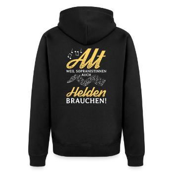 Chorale Chorale Alt Helden Sopranos Choristers Church - Veste à capuche bio Premium Unisexe - noir - Dos - Nico (187cm)