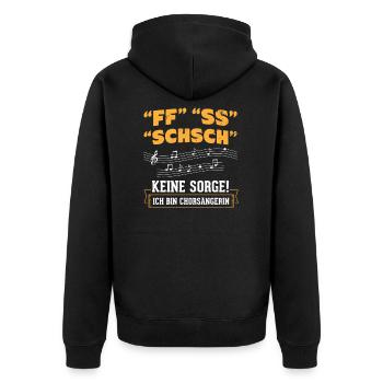 Ne vous inquiétez pas choriste orchestre chorale - Veste à capuche bio Premium Unisexe - noir - Dos - Nico (187cm)