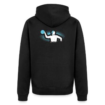 Water polo - Veste à capuche bio Premium Unisexe - noir - Dos - Nico (187cm)
