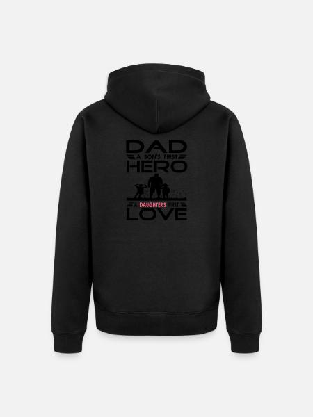 Father and daughter gift - Unisex Premium Organic Zip Hoodie - black