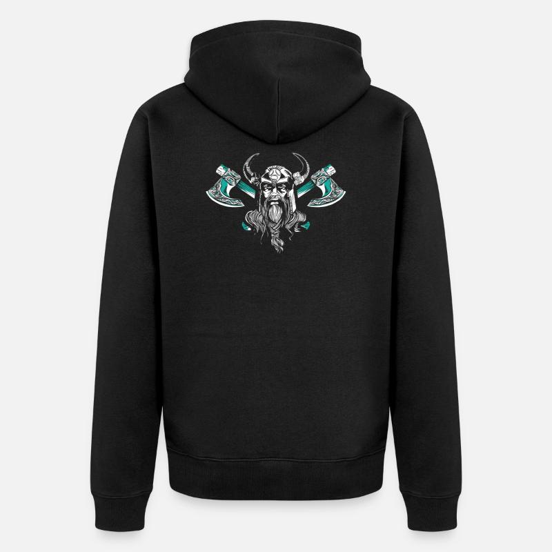 Vikings - Veste à capuche bio Premium Unisexe - noir