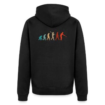 Évolution de Boule - Veste à capuche bio Premium Unisexe - noir - Dos - Nico (187cm)
