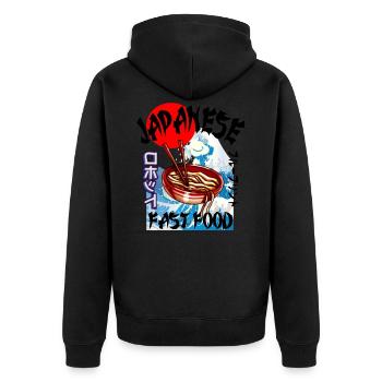 Fast Food Comic Cartoon - Veste à capuche bio Premium Unisexe - noir - Dos - Nico (187cm)