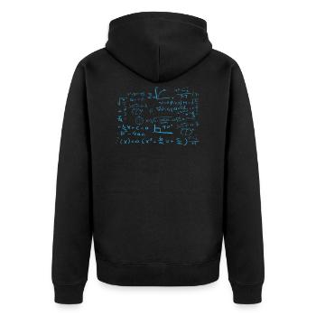 mathematician - Unisex Premium Organic Zip Hoodie - black - Back - Nico (187cm)
