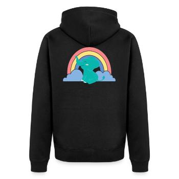 Baby Party Toddler Girl Grandchild Gift - Unisex Premium Organic Zip Hoodie - black - Back - Nico (187cm)
