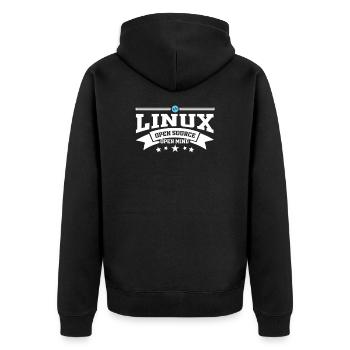 Logiciel Linux système d'exploitation informatique - Veste à capuche bio Premium Unisexe - noir - Dos - Nico (187cm)