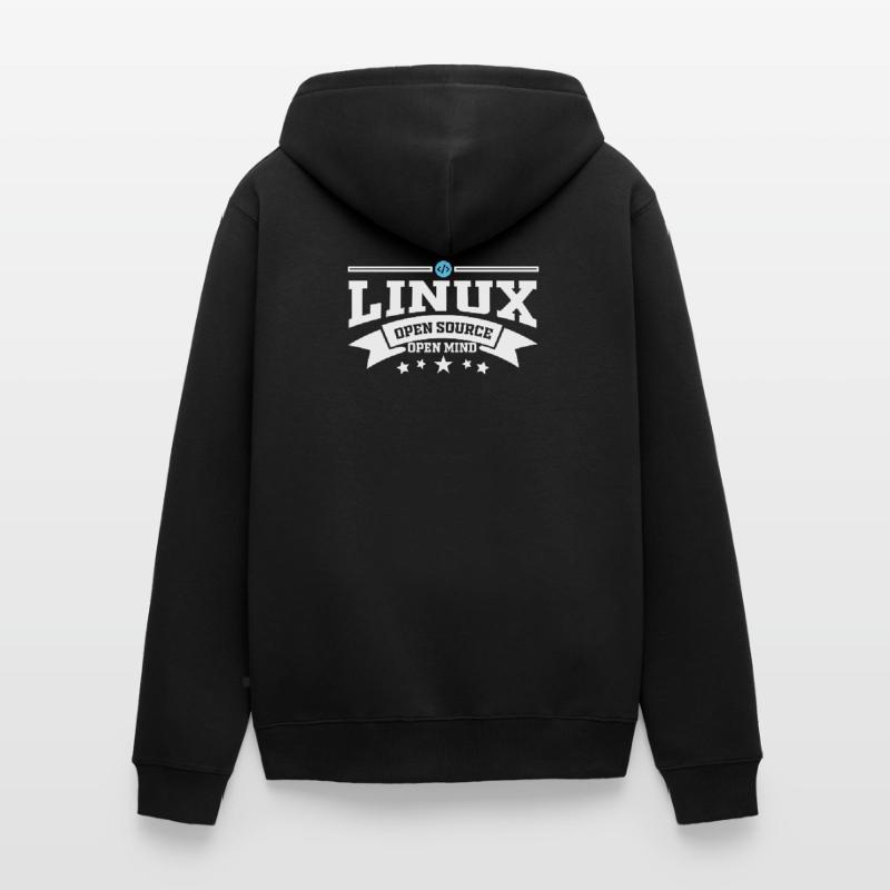 Linux software operating system computer science Unisex Premium Organic Zip Hoodie