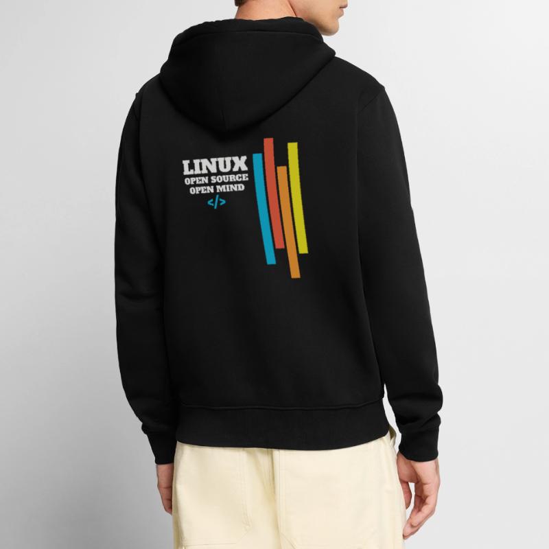 Linux programmer administrator gift Unisex Premium Organic Zip Hoodie
