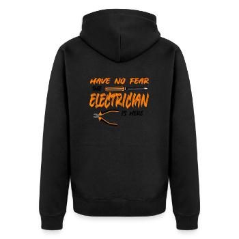 électricien - Veste à capuche bio Premium Unisexe - noir - Dos - Nico (187cm)