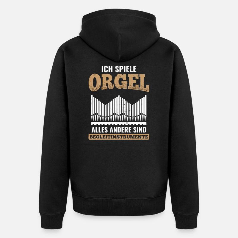Orgel - Unisex Premium Bio Zip Hoodie - Schwarz