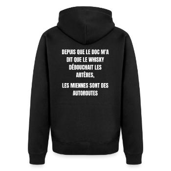 J' peux Pas Apéro - Veste à capuche bio Premium Unisexe - noir - Dos - Nico (187cm)