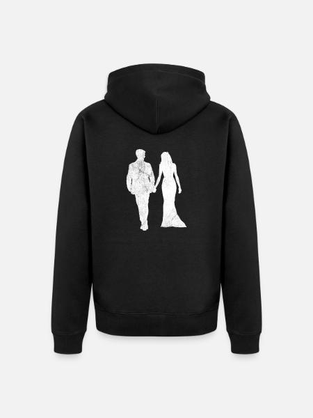 Mariage de mariage - Veste à capuche bio Premium Unisexe - noir