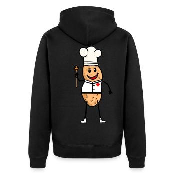 Cuillère Gourmande de Cuisine du Restaurant Peanut Cook - Veste à capuche bio Premium Unisexe - noir - Dos - Nico (187cm)