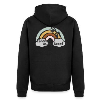 forever in my heart - Unisex Premium Organic Zip Hoodie - black - Back - Nico (187cm)