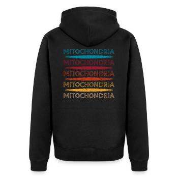 Mitochondria Biologiste cadeau - Veste à capuche bio Premium Unisexe - noir - Dos - Nico (187cm)