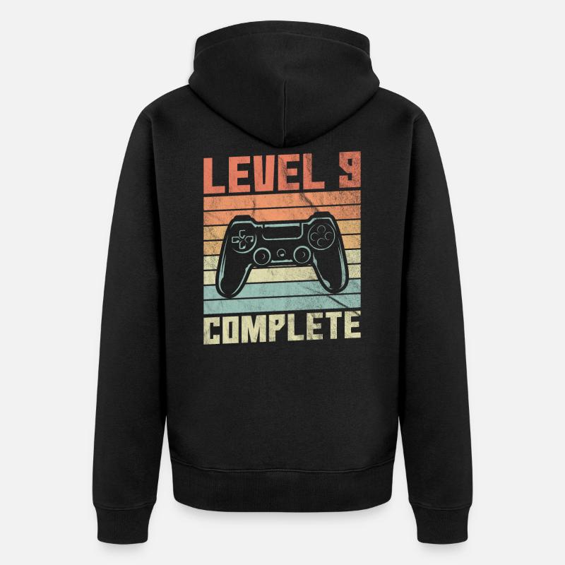 Idée cadeau de 9 ans - Veste à capuche bio Premium Unisexe - noir