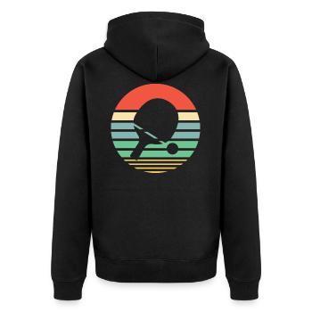 Raquette de ping-de-table Retro Idée cadeau - Veste à capuche bio Premium Unisexe - noir - Dos - Nico (187cm)