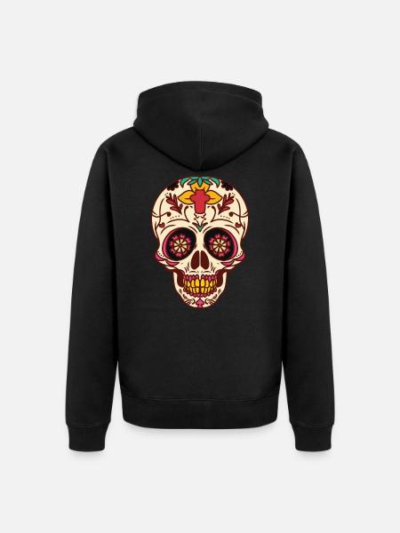 Cinco de Mayo Skull - Veste à capuche bio Premium Unisexe - noir