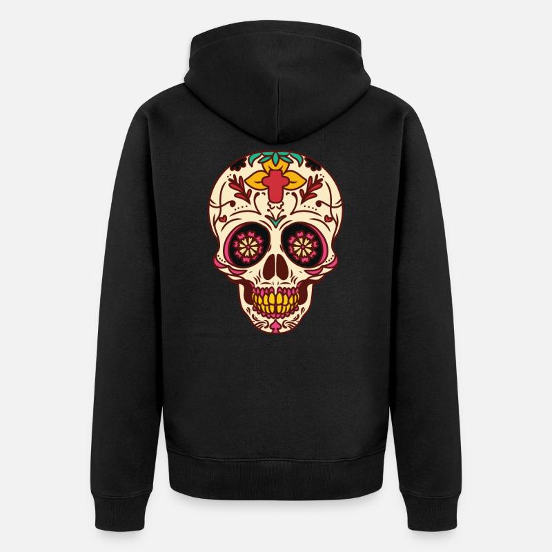Cinco de Mayo Skull - Veste à capuche bio Premium Unisexe - noir