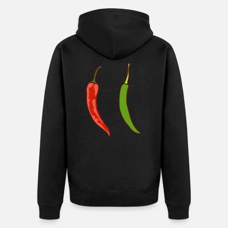 Spicy Chilli - Veste à capuche bio Premium Unisexe - noir