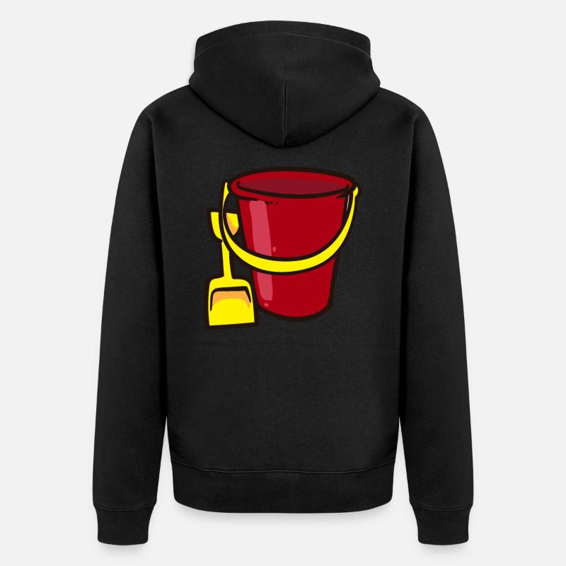 Seau de sable de plage - Veste à capuche bio Premium Unisexe - noir
