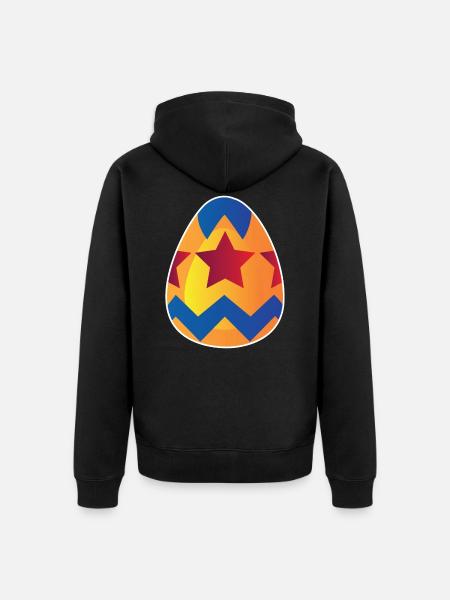 Easter egg - Unisex Premium Organic Zip Hoodie - black