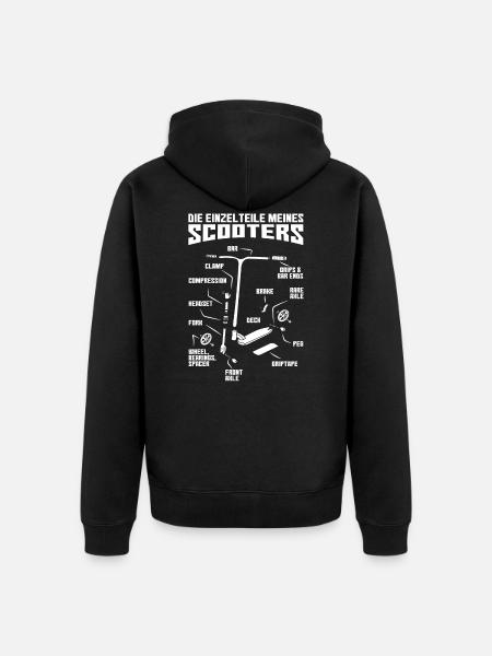 Scooter Geschenkidee - Unisex Premium Bio Zip Hoodie - Schwarz