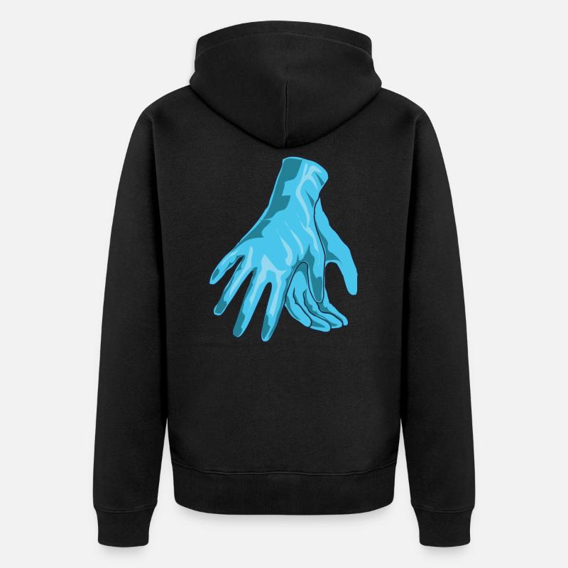 Médecin de chirurgie des gants - Veste à capuche bio Premium Unisexe - noir