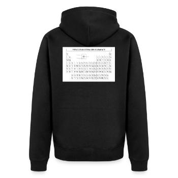 Periodic Table of Elements - Chemistry - Unisex Premium Organic Zip Hoodie - black - Back - Nico (187cm)