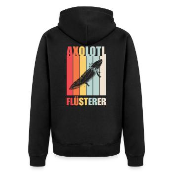 Axolotl Chuchoteur - Veste à capuche bio Premium Unisexe - noir - Dos - Nico (187cm)