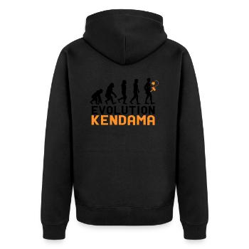 Kendama - Unisex Premium Organic Zip Hoodie - black - Back - Nico (187cm)