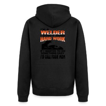 Soudeurs - Veste à capuche bio Premium Unisexe - noir - Dos - Nico (187cm)