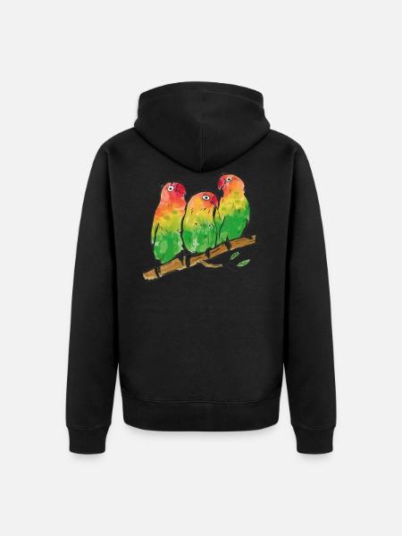 Peach head aka Fischer's Inseparable - Unisex Premium Organic Zip Hoodie - black