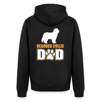 Bearded Collie Dad - Veste à capuche bio Premium Unisexe - noir - Dos - Nico (187cm)