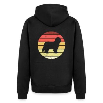 Bearded Collie Retro - Veste à capuche bio Premium Unisexe - noir - Dos - Nico (187cm)
