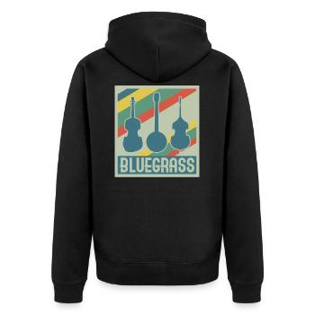 Bluegrass Retro Vintage Country Music - Veste à capuche bio Premium Unisexe - noir - Dos - Nico (187cm)
