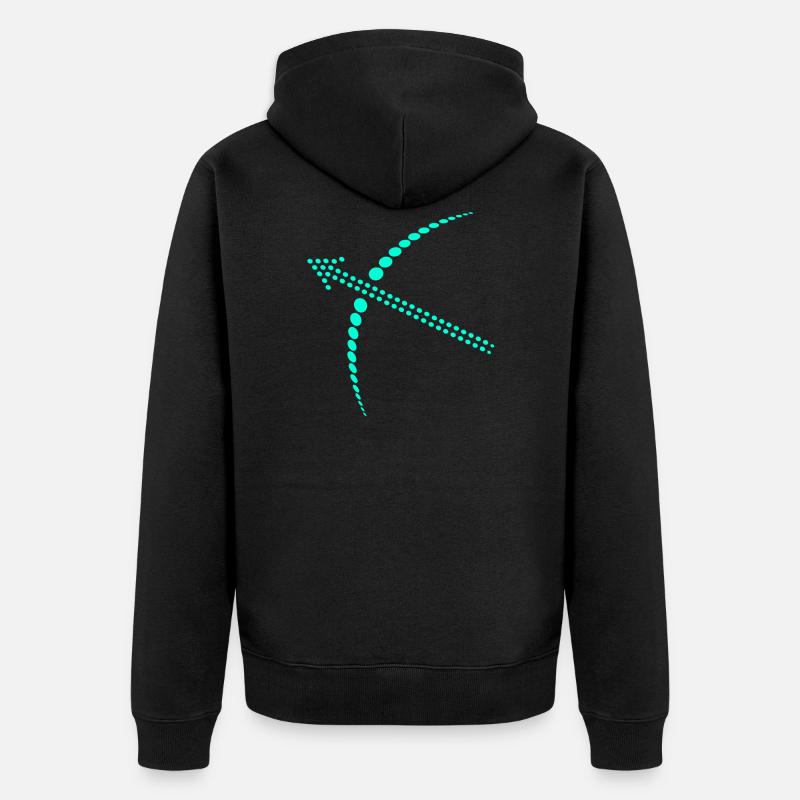 Flèche et arc - Veste à capuche bio Premium Unisexe - noir