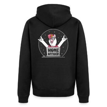 Home Office Licorne Home Officer Bureau à domicile - Veste à capuche bio Premium Unisexe - noir - Dos - Nico (187cm)
