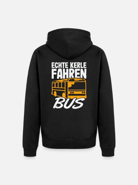 Busfahrer Bus Busfahrerin Schulbus Linienbus - Unisex Premium Bio Zip Hoodie - Schwarz