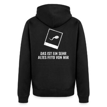 Lustige Sprüche lustiges Geburtstagsgeschenk - Unisex Premium Bio Zip Hoodie - Schwarz - Hinten - Nico (187cm)
